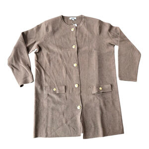 J. Crew Brown Cardigan with Gold Buttons
